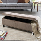 Banc de rangement Madison Park Shandra II à plateau capitonné et fermeture en douceur