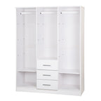 Armoire penderie 3 portes Cosmo 100 % bois massif de Palace Imports avec portes en bois massif ou en miroir
