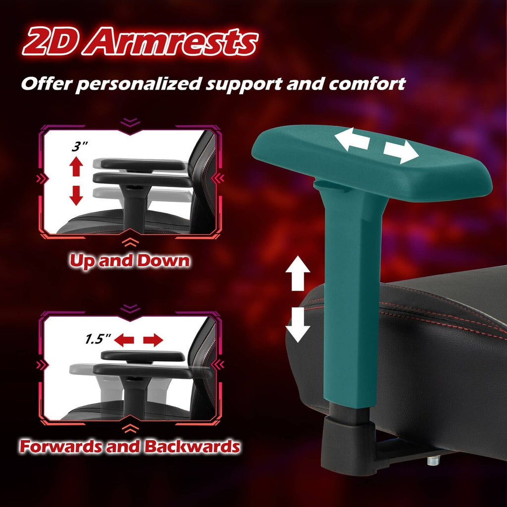 Chaise de jeu ergonomique Costway à dossier haut et à bascule - Voir les détails