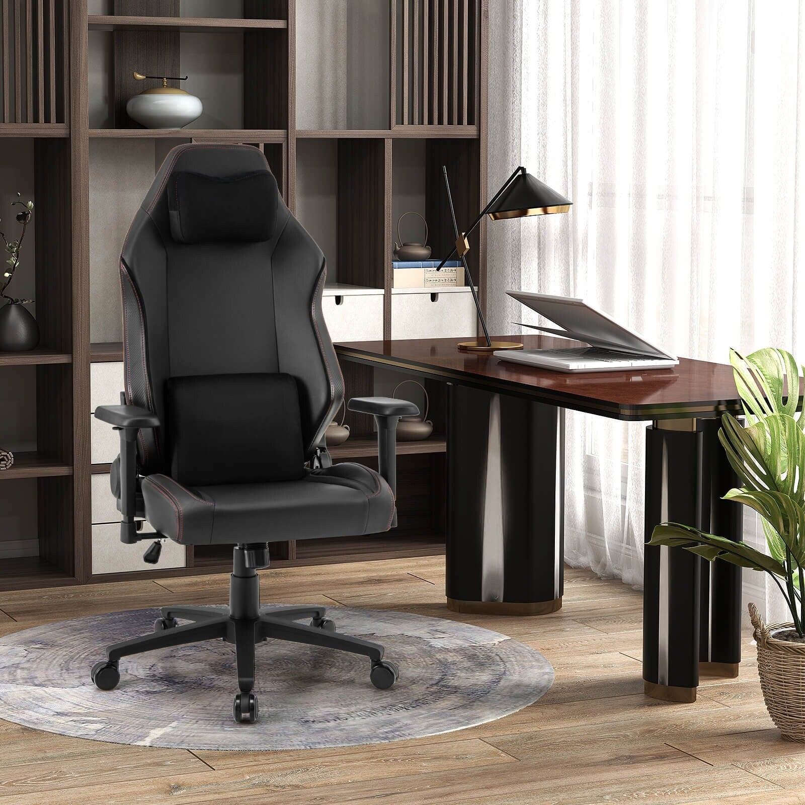 Chaise de jeu ergonomique Costway à dossier haut et à bascule - Voir les détails