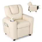 Fauteuil inclinable pour enfants Costway avec porte-gobelet et poche latérale réglable