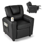Fauteuil inclinable pour enfants Costway avec porte-gobelet et poche latérale réglable