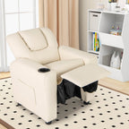 Fauteuil inclinable pour enfants Costway avec porte-gobelet et poche latérale réglable