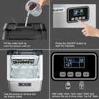 Machine à glaçons de comptoir en acier inoxydable Costway 48 lb/24 h