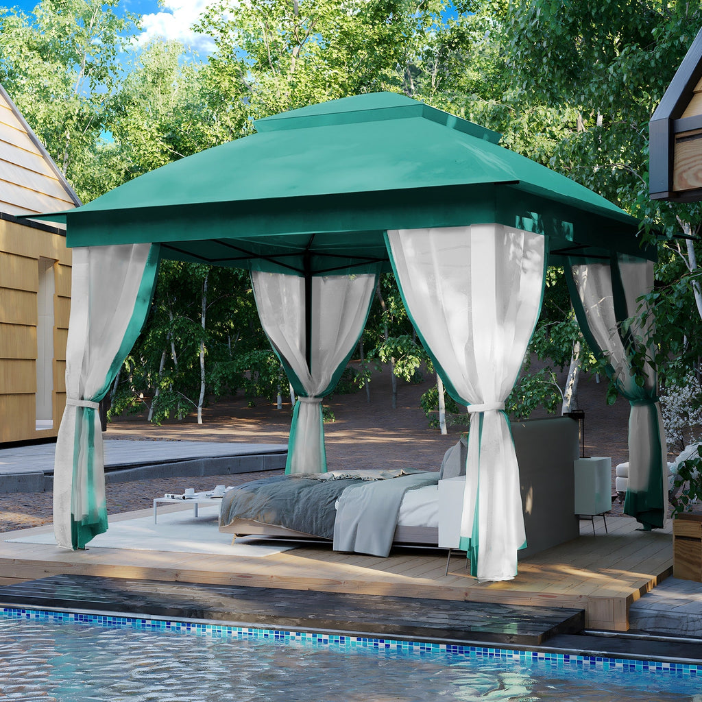 Gazebo escamotable en acier Cozywor de 11 pi x 11 pi avec moustiquaire