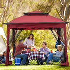 Gazebo escamotable en acier Cozywor de 11 pi x 11 pi avec moustiquaire
