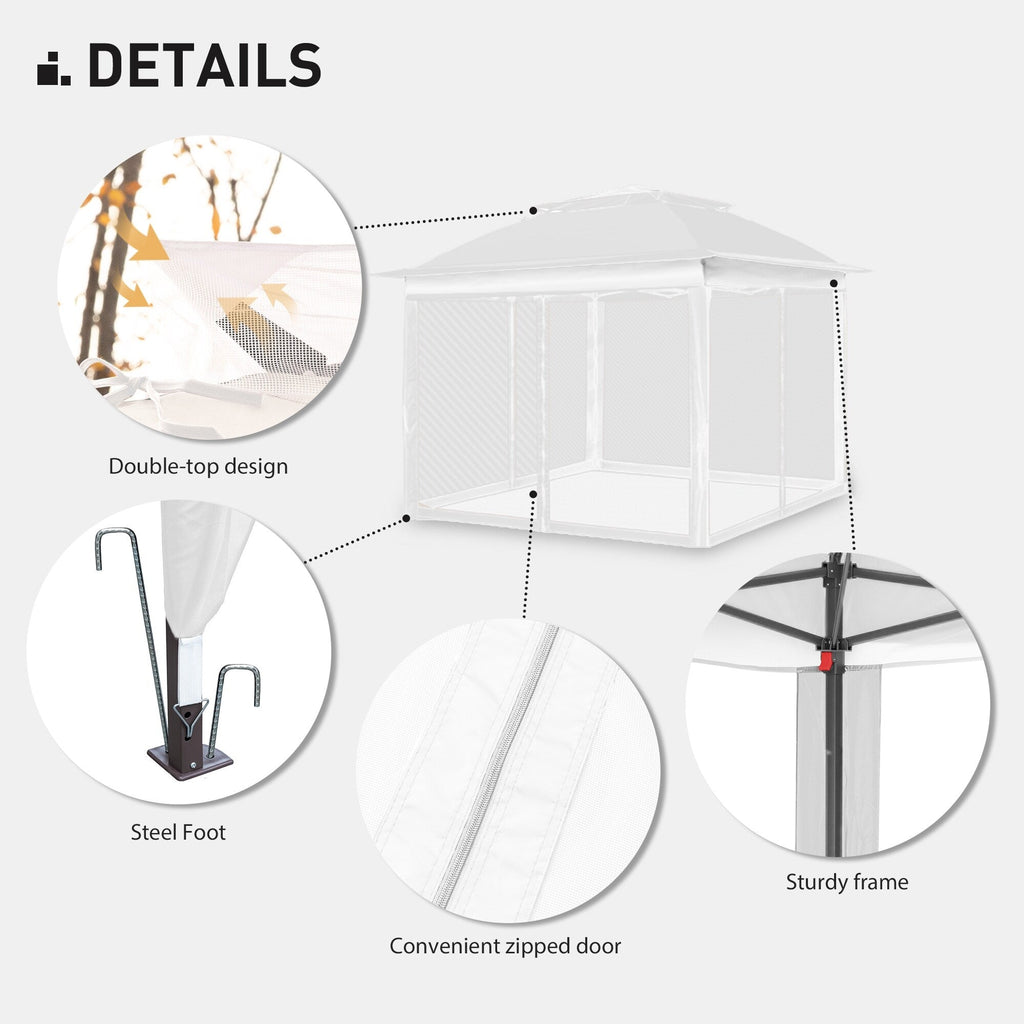 Gazebo escamotable en acier Cozywor de 11 pi x 11 pi avec moustiquaire