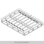 Sommier à ressorts en bois massif CraftPorch de 5 pouces avec lattes en bois et revêtement en lin gris chaud