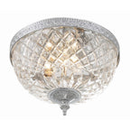 Plafonnier en cristal Crystorama à 2 lampes - 10 L x 8 H x 10 P