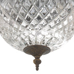 Plafonnier en cristal Crystorama à 2 lampes - 10 L x 8 H x 10 P