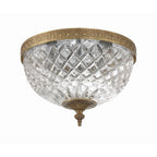 Plafonnier en cristal Crystorama à 2 lampes - 10 L x 8 H x 10 P