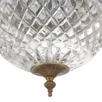 Plafonnier en cristal Crystorama à 2 lampes - 10 L x 8 H x 10 P