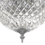 Plafonnier en cristal Crystorama à 2 lampes - 10 L x 8 H x 10 P