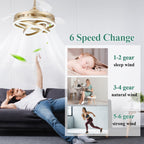 Ventilateur de plafond rétractable Cusp Barn 42 avec lumières et télécommande DIY Forme Fandelier Moderne Silencieux Moteur CC Plafonnier LED