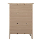 Table de chevet transitionnelle en bois à 3 tiroirs Daniel