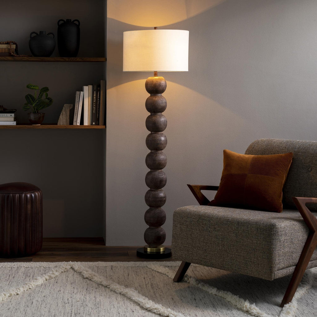 Lampadaire d'appoint rustique Daniel
