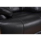 Fauteuil inclinable manuel extensible avec repose-pieds en cuir véritable marron de qualité supérieure Davin