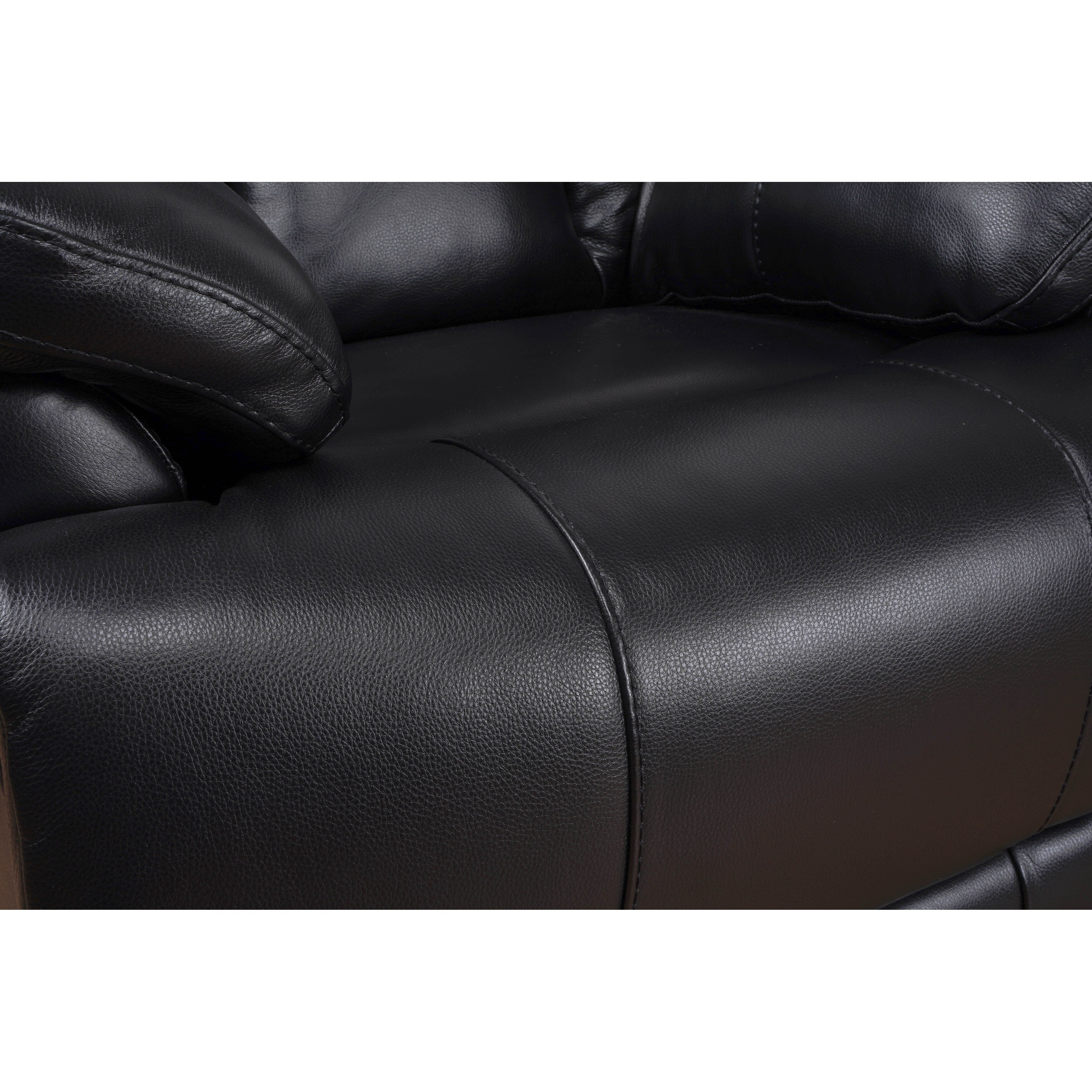 Fauteuil inclinable manuel extensible avec repose-pieds en cuir véritable marron de qualité supérieure Davin