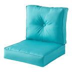 Ensemble de coussins d'extérieur à siège profond Sunbrella de qualité supérieure, 2 pièces