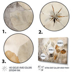 Impression sur toile encadrée Designart Beige Botanical Impressions III Abstract Botanicals