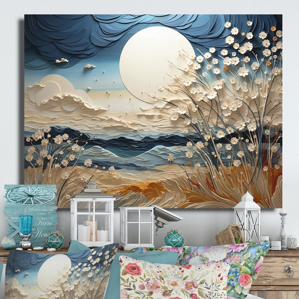Designart Clouds Prairies Collages VI Art mural moderne en métal