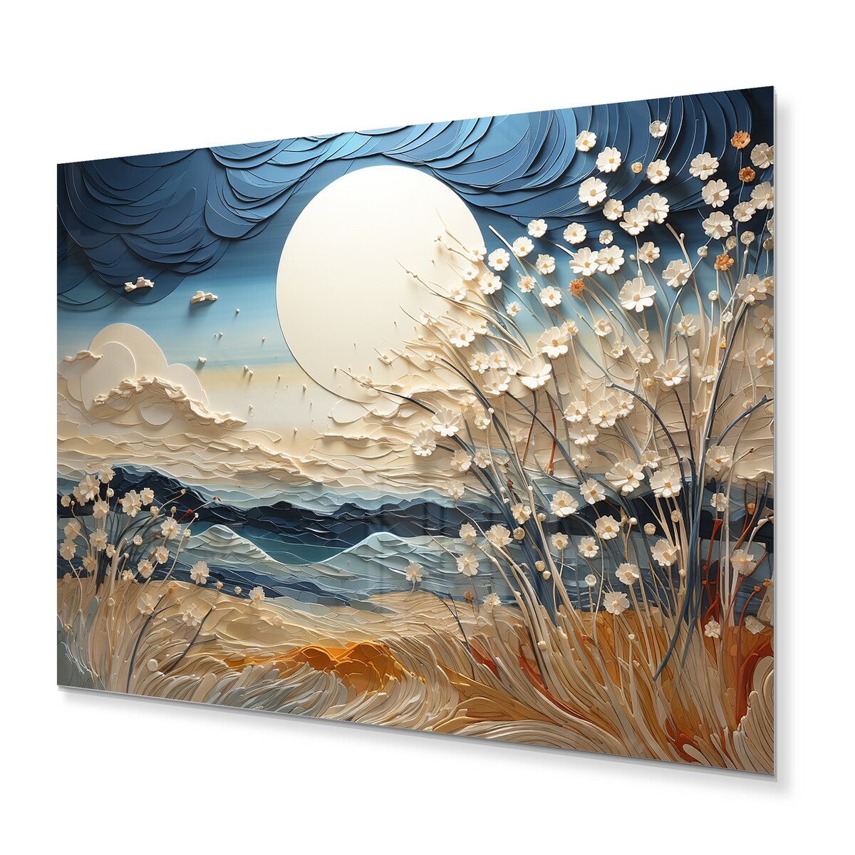 Designart Clouds Prairies Collages VI Art mural moderne en métal