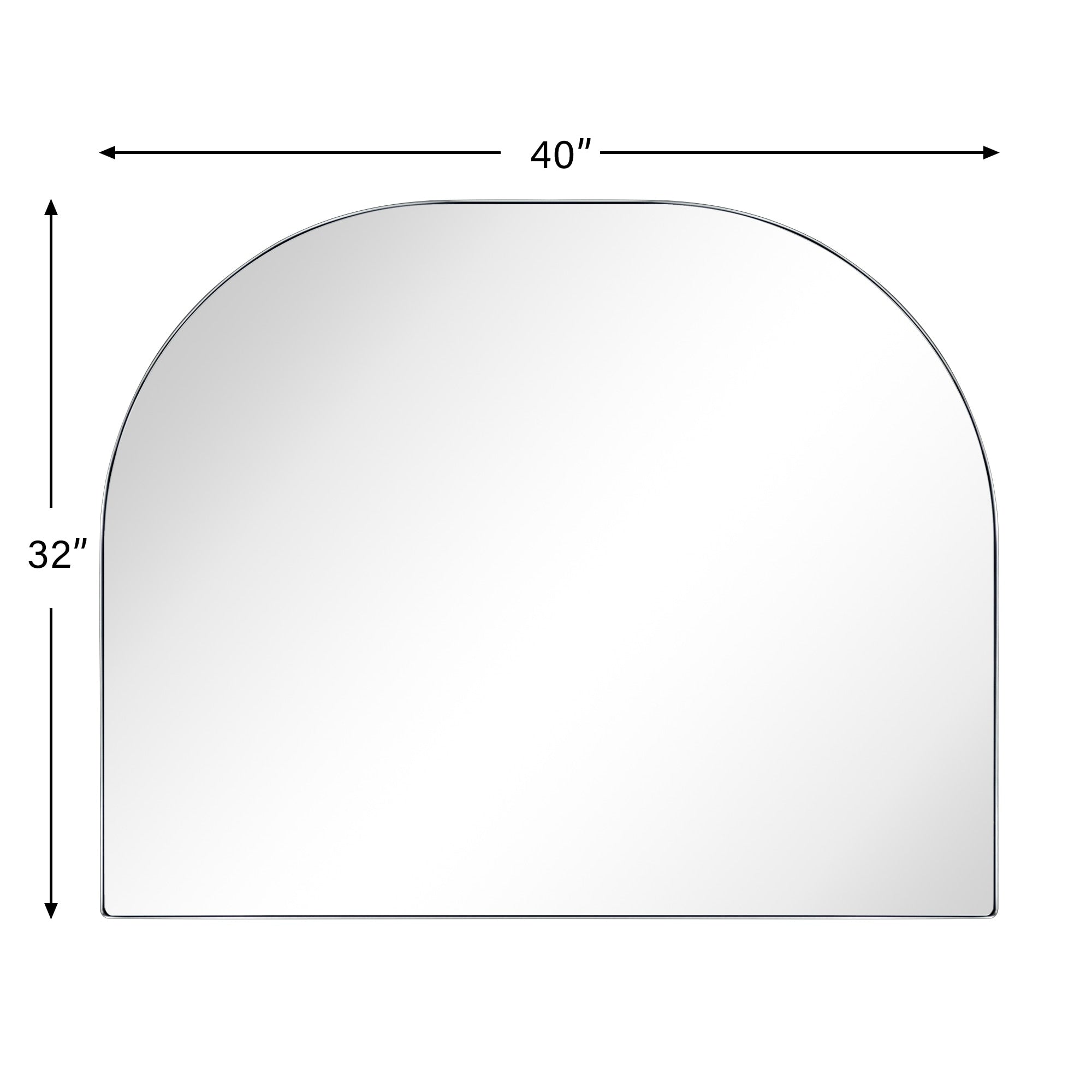 Grand miroir arqué TEHOME Dezerae pour manteau de cheminée, 40'' L x 32'' H