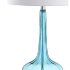 Lampe de table à LED Diamante 28,5 en verre, forme goutte d'eau, rose (lot de 2) par JONATHAN Y