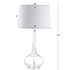 Lampe de table à LED Diamante 28,5 en verre, forme goutte d'eau, rose (lot de 2) par JONATHAN Y