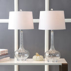 Lampe de table à LED Diamante 28,5 en verre, forme goutte d'eau, rose (lot de 2) par JONATHAN Y