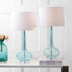 Lampe de table à LED Diamante 28,5 en verre, forme goutte d'eau, rose (lot de 2) par JONATHAN Y