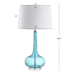 Lampe de table à LED Diamante 28,5 en verre, forme goutte d'eau, rose (lot de 2) par JONATHAN Y