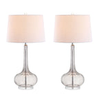 Lampe de table à LED Diamante 28,5 en verre, forme goutte d'eau, rose (lot de 2) par JONATHAN Y