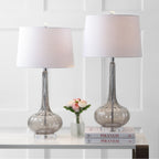 Lampe de table à LED Diamante 28,5 en verre, forme goutte d'eau, rose (lot de 2) par JONATHAN Y