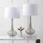 Lampe de table à LED Diamante 28,5 en verre, forme goutte d'eau, rose (lot de 2) par JONATHAN Y