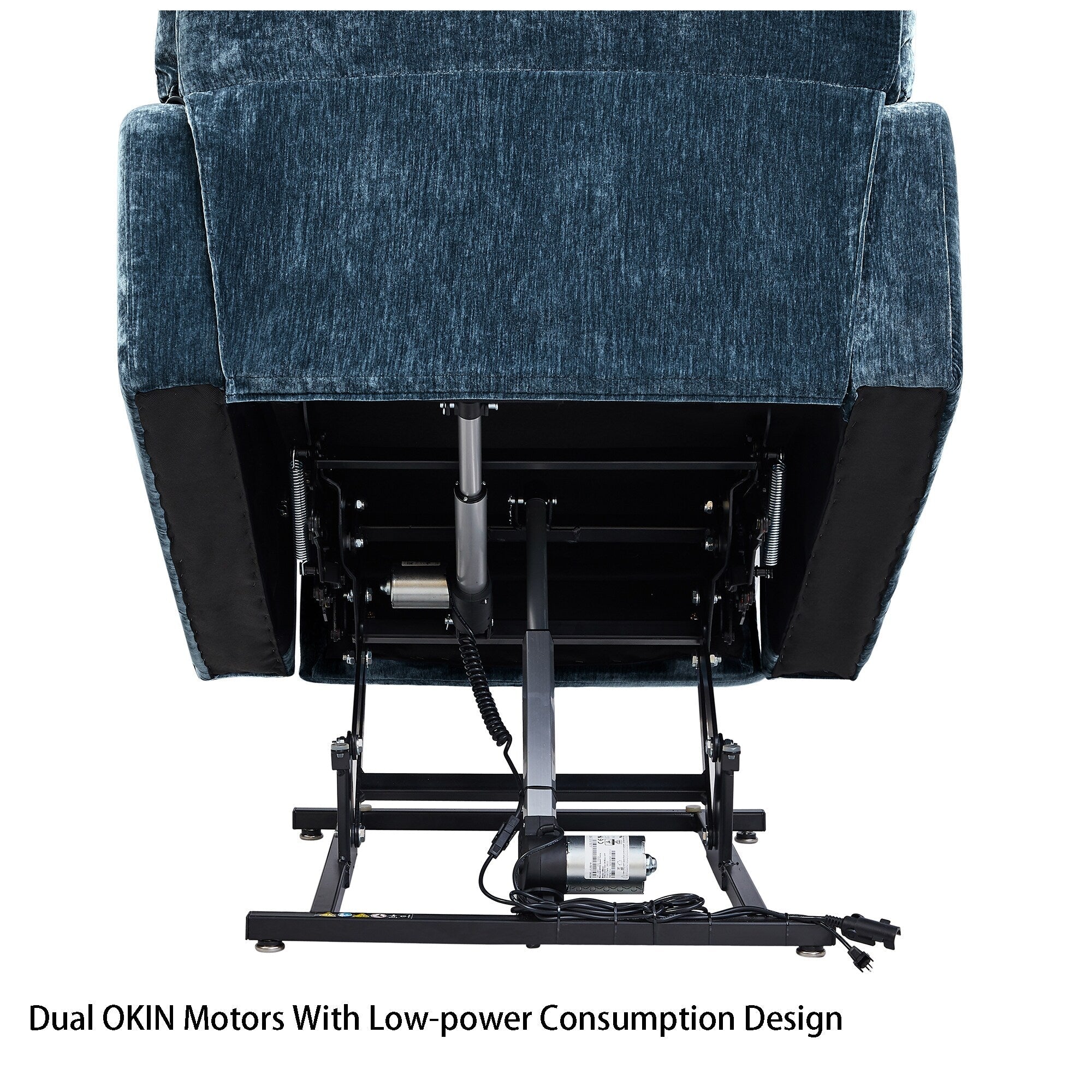 Fauteuil inclinable à double moteur OKIN pour personnes âgées avec chauffage, massage, inclinaison à 180° et dossier/repose-pieds réglable