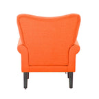 Fauteuil d'appoint moderne Erommy, fauteuil à dossier haut, canapé simple en tissu rembourré avec pieds en bois pour le salon