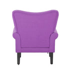 Fauteuil d'appoint moderne Erommy, fauteuil à dossier haut, canapé simple en tissu rembourré avec pieds en bois pour le salon