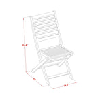 L'ensemble de bistrot d'extérieur East West Furniture comprend une table basse ronde en bois et 2 chaises pliantes, huile naturelle