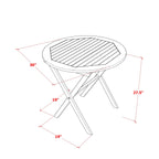 L'ensemble de bistrot d'extérieur East West Furniture comprend une table basse ronde en bois et 2 chaises pliantes, huile naturelle