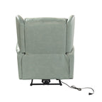 Fauteuil inclinable électrique en cuir véritable Eduardo avec port USB, lot de 2