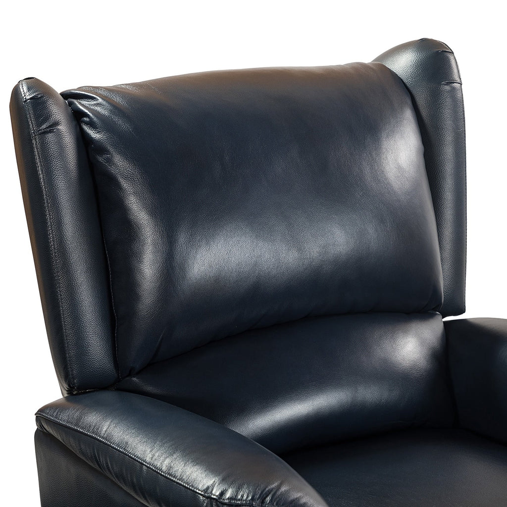 Fauteuil inclinable électrique en cuir véritable Eduardo avec port USB, lot de 2