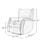 Fauteuil inclinable électrique en cuir véritable Eduardo avec port USB, lot de 2