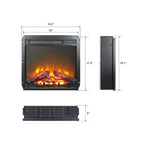 Foyer électrique encastrable avec chauffage réglable, luminosité, minuterie et protection contre la surchauffe, 1 400 W, homologué CSA