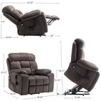Fauteuil releveur électrique inclinable avec chauffage massant