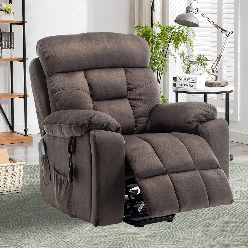Fauteuil releveur électrique inclinable avec chauffage massant