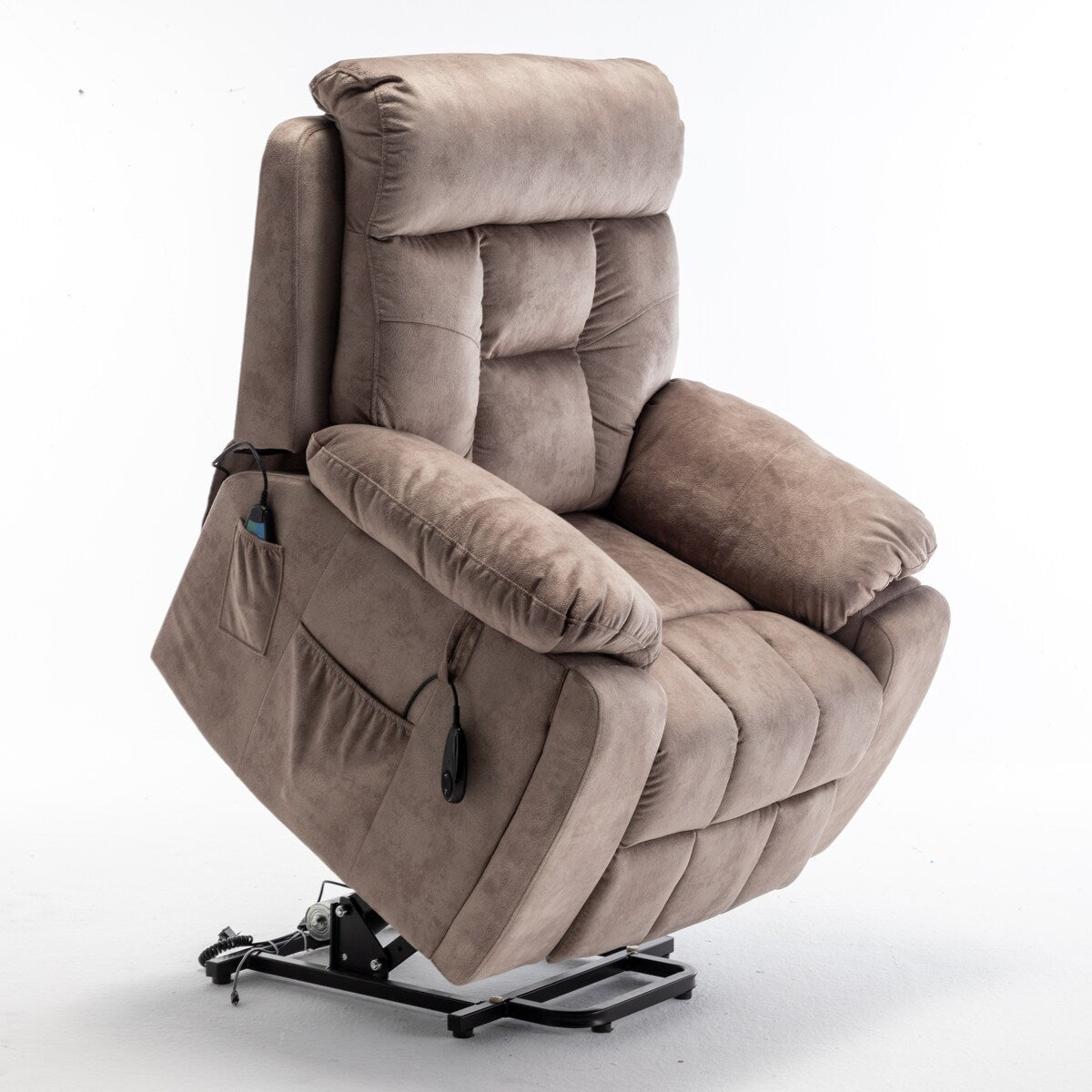 Fauteuil releveur électrique inclinable avec chauffage massant