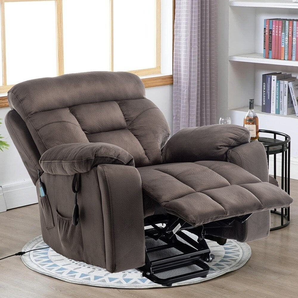 Fauteuil releveur électrique inclinable avec chauffage massant