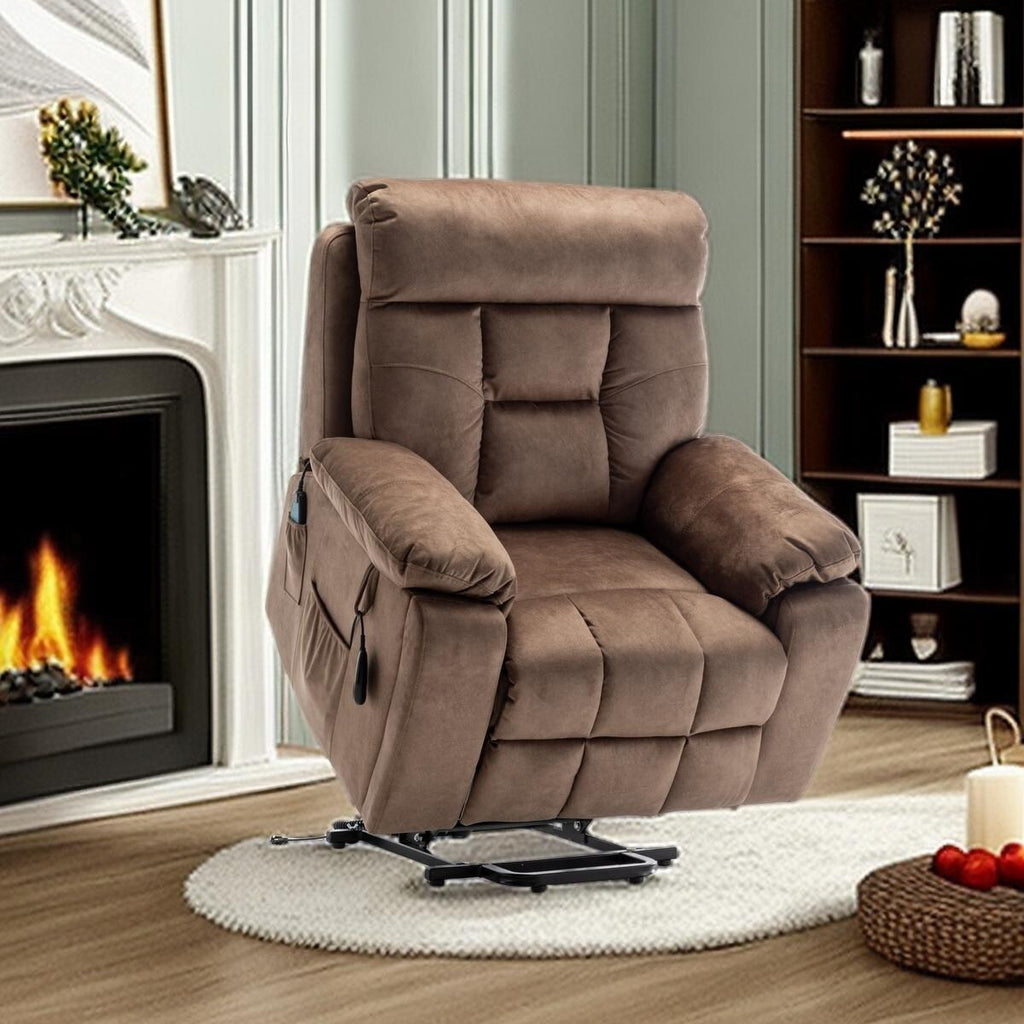 Fauteuil releveur électrique inclinable avec chauffage massant
