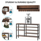 Ensemble de porte-manteaux et de bancs à chaussures pour entrée, porte-manteaux et porte-chaussures de style industriel